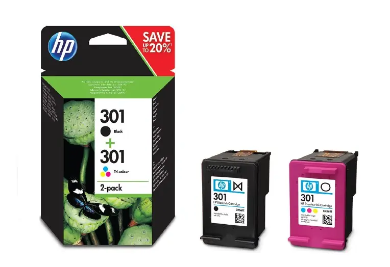 HP 301 Black-Color Siyah-Renkli Multi Paket N9J72AE