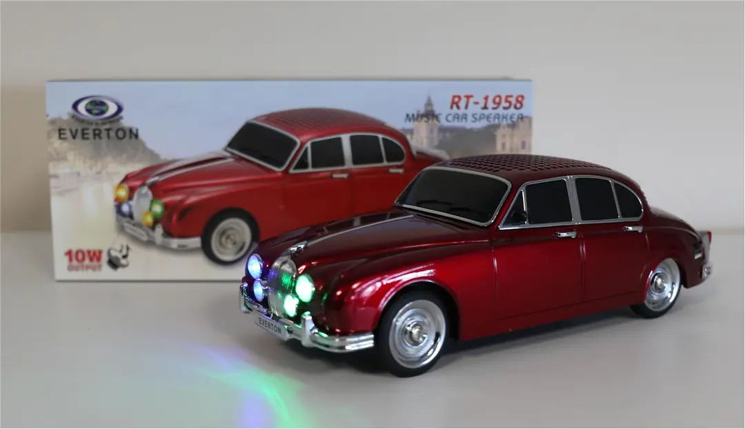 EVERTON RT-1958 Kırmızı Arabalı  Bluetooth Fm-Usb-Tf-Aux Şarjlı Nostaljik Radyo 1