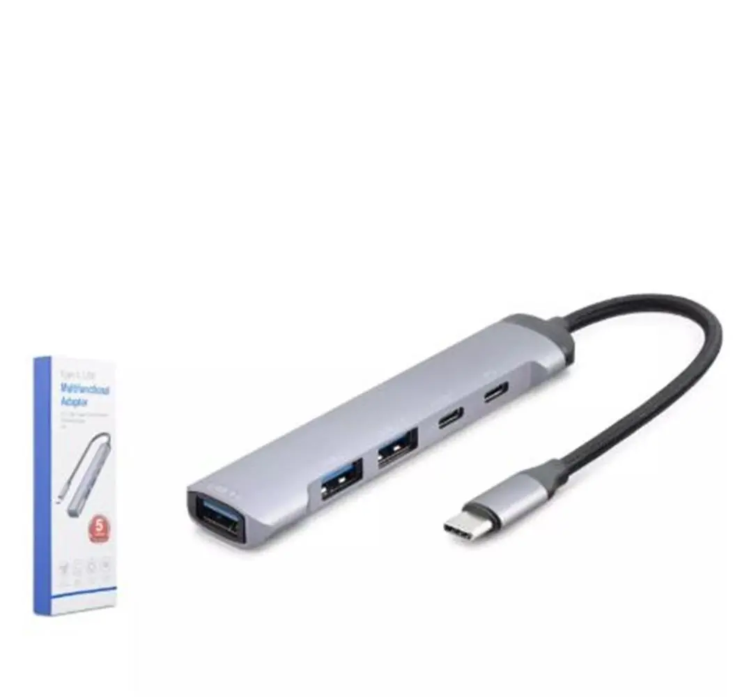 Hadron Hdx7041 Type-C Hub 5-Usb Gri 1