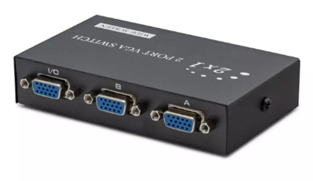 Hadron Hdx1280 2 Port Vga Switch 54Mhz 2Giriş 1Çıkış Butonlu Geçiş 1