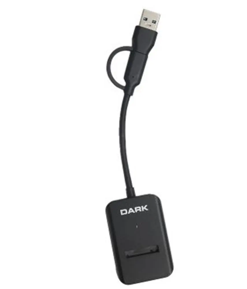 Dark USB-A + USB-C 10- M Key M.2 NVMe SSD Taşınabilir  Disk Yerleştirme Adaptörü DK-AC-DSEM3 1