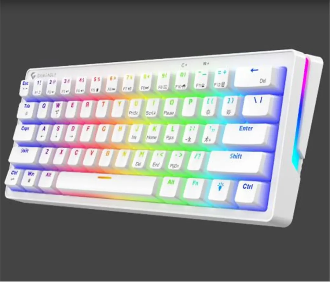 Gameagle GE2015 Poseıdon RGB Kablolu Us Layout Mekanik Beyaz Oyuncu Klavyesi