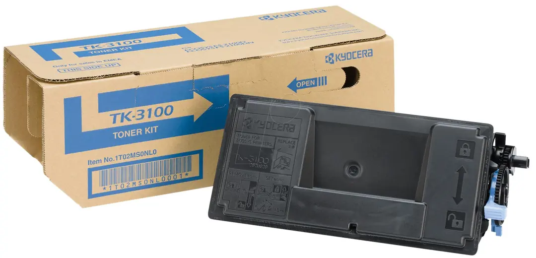 Kyocera TK-3100 Orjinal Fotokopi Toneri Ecosys M3040-3540dn FS-2100D-2100dn 12.500 Sayfa 1