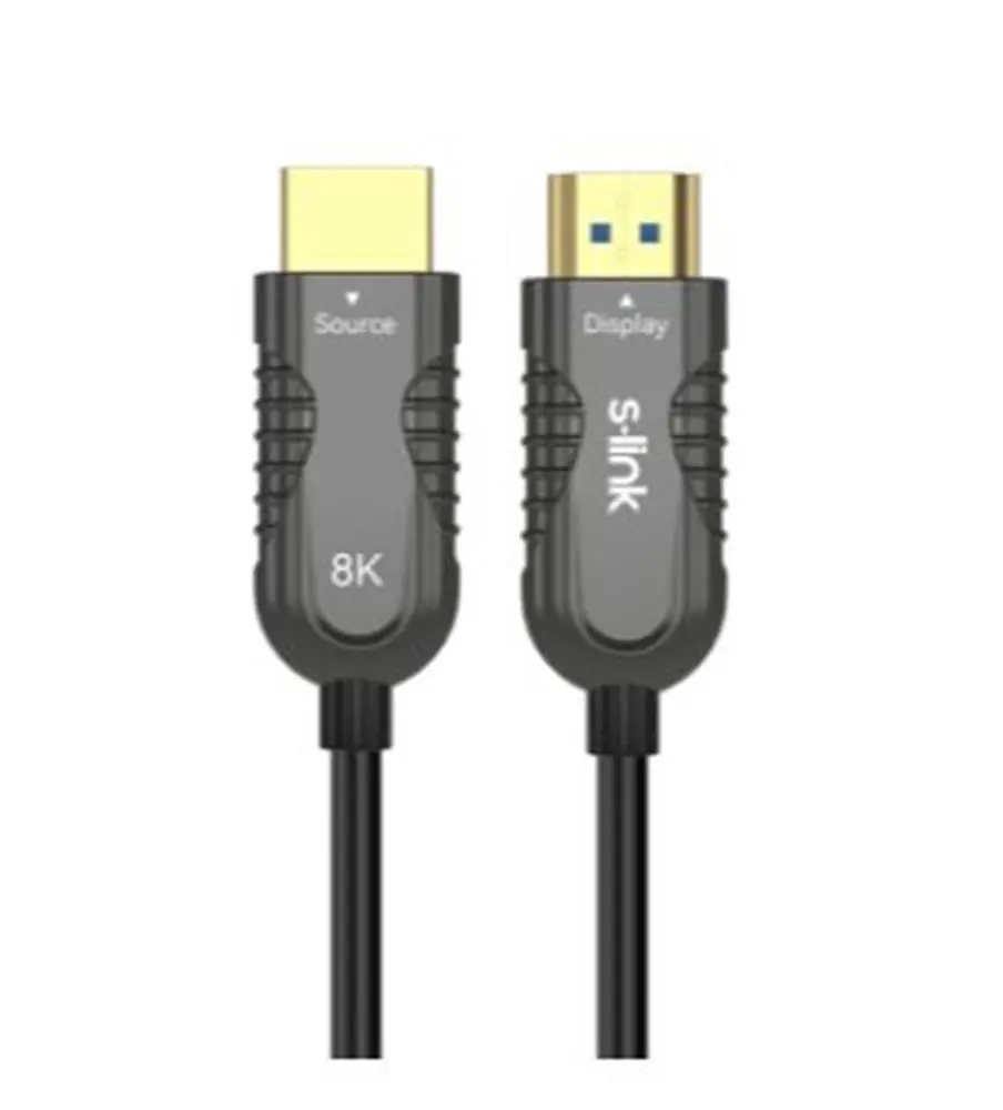 S-link SL-HM8K060 HDMI TO HDMI 60m v2.1 8K60 HZ 4K 120HZ Fiber Kablo