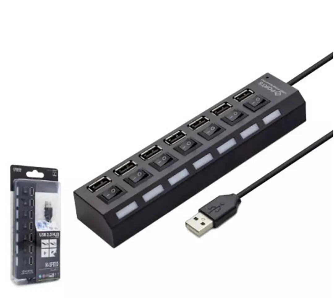 Hadron Hdx7001 Usb Hub 7-Usb Siyah Anahtarlı 1