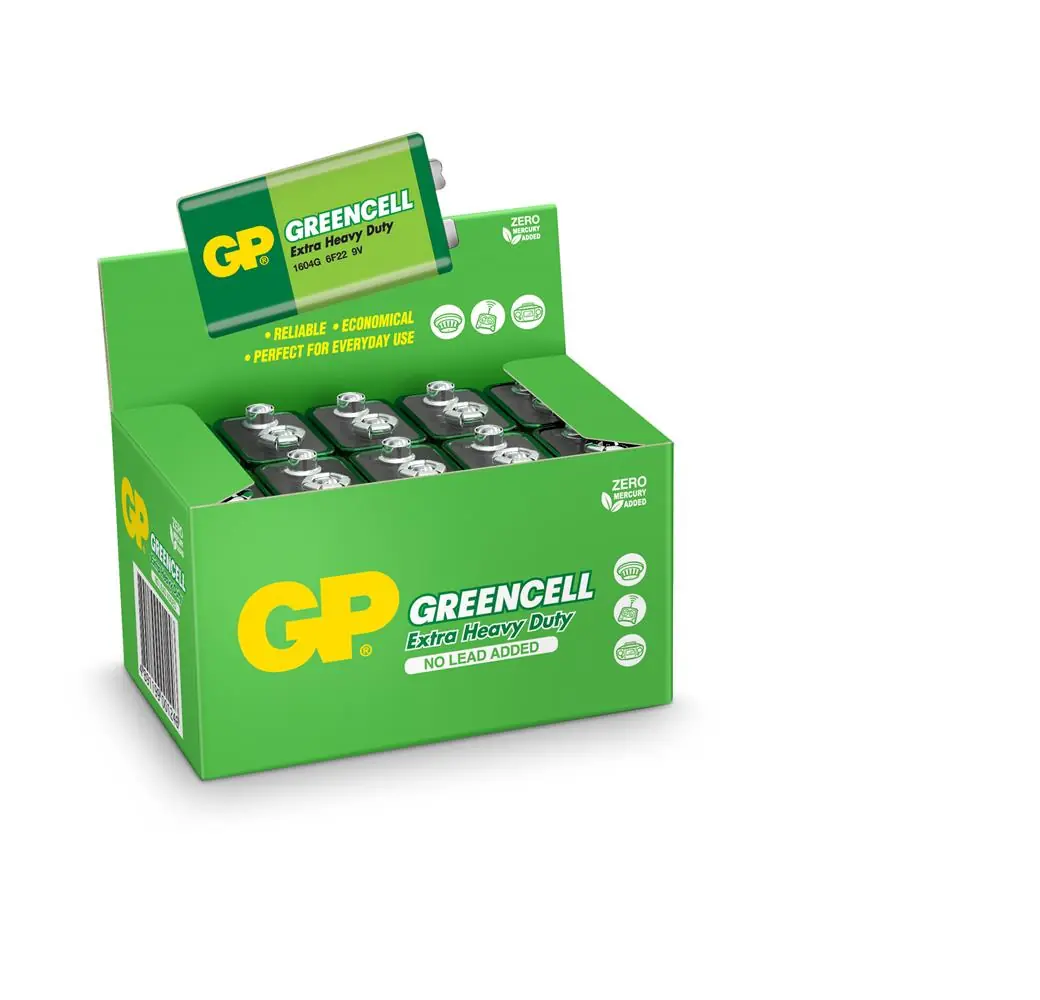 GP Greencel 9V Çinko Pil 10'lu Paket GP1604G-S1 1