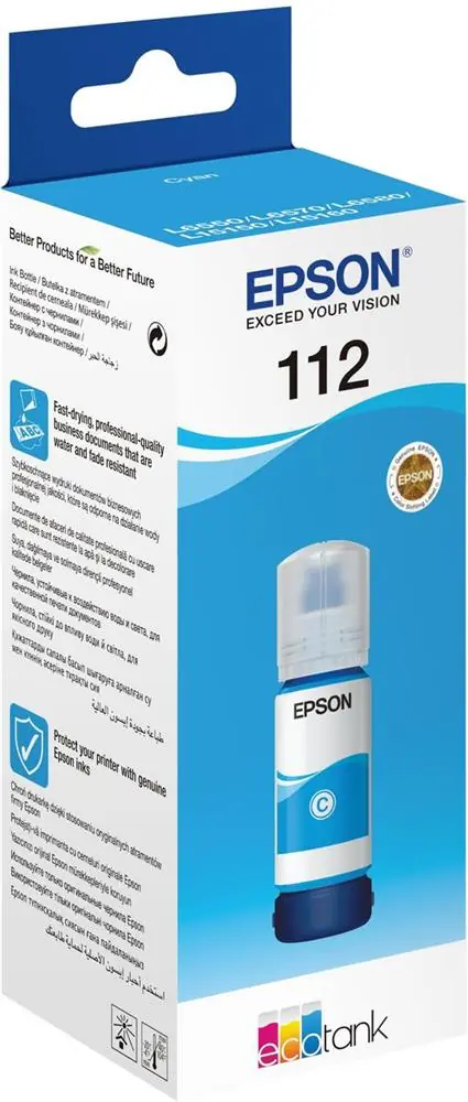 Epson 112 Cyan Mavi Şişe Mürekkep C13T06C24A 1