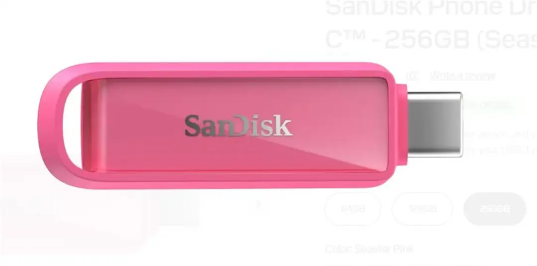 Sandisk SDIXS0N-256G-GN6NG 256GB Phone Drive with USB-C-128GB (Seastar Pink) Flash Bellek 1