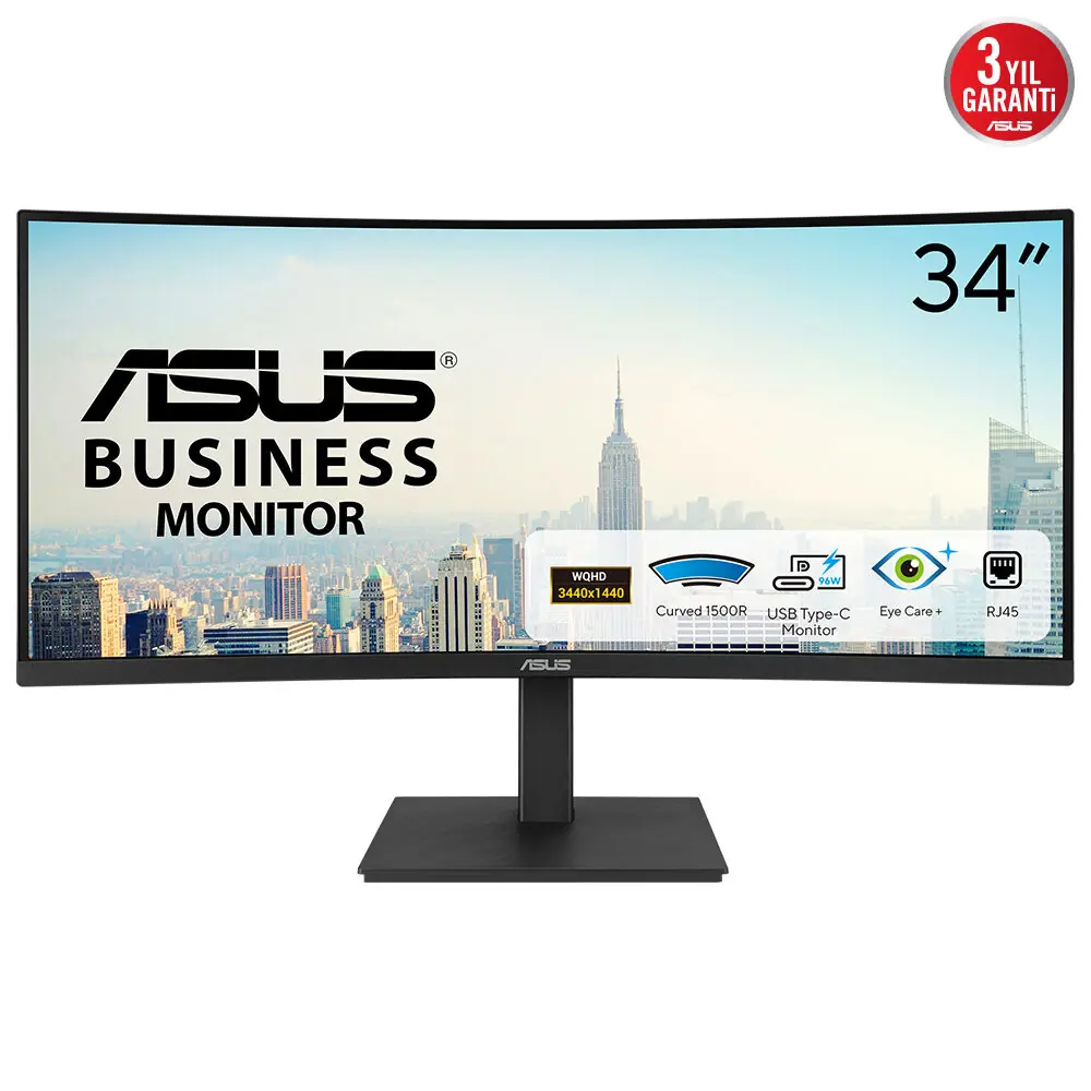 ASUS KURUMSAL VA34VCPSR 34 VA KAVİSLİ FR 1