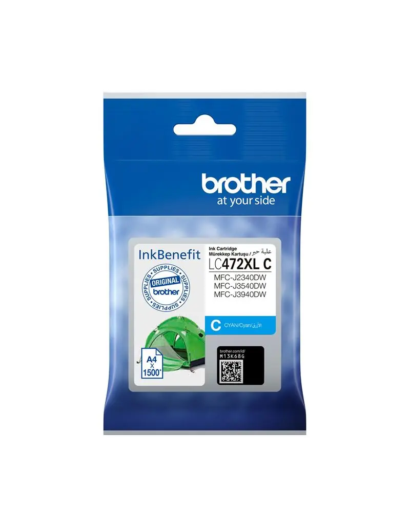 Brother LC472XLC Cyan Mavi Sayfa Kartuş MFC-J2340-J3540-J3940 1.500 Sayfa 1