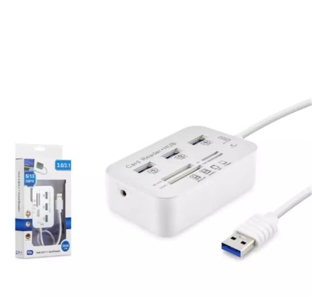 Hadron Hdx7028 Usb3.0 Hub Combo 3-Usb3.0 + Ms + Sd + M2 + Tf 20Cm Beyaz 1