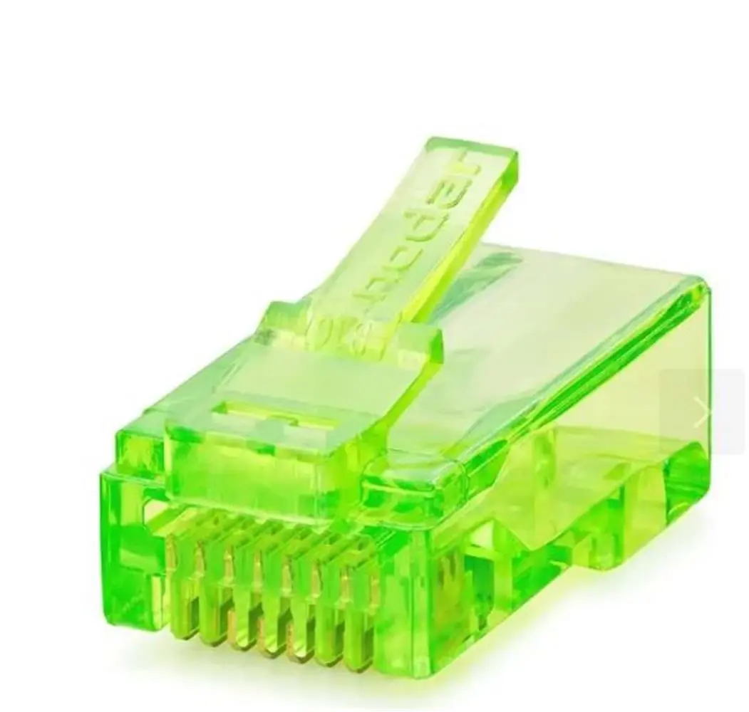 NODAR ND2401 CAT6 EZ RJ45 Konnektör 100 Adet Plastik Kutu - Yeşil 1