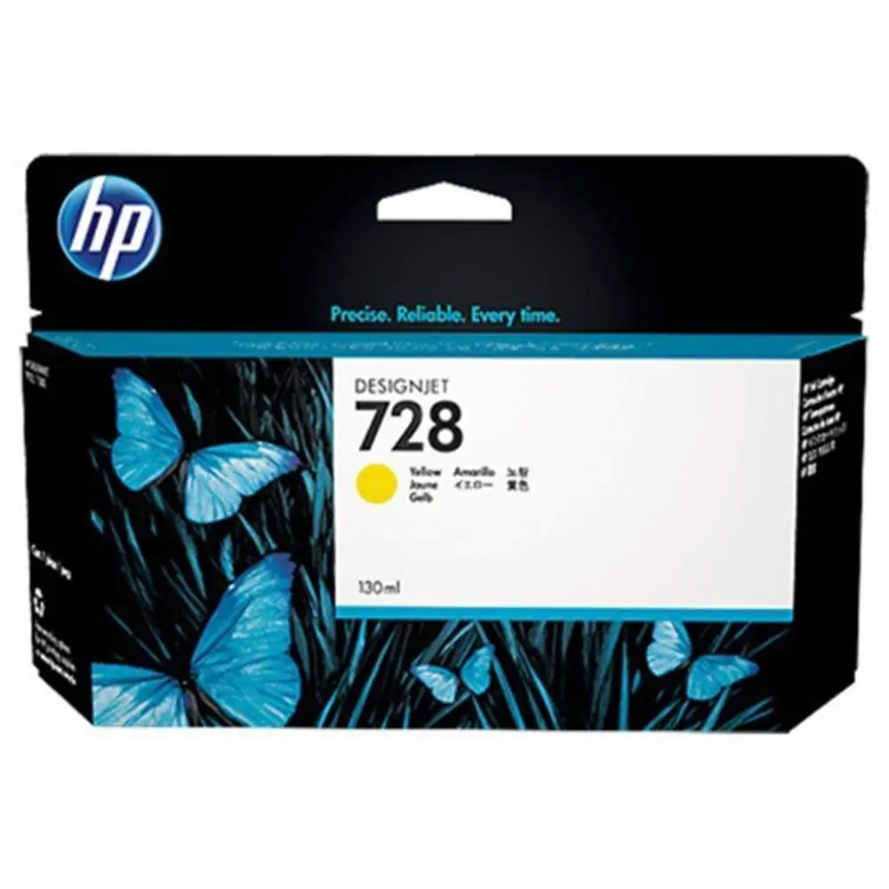 HP 728 Yellow Sarı 130ML Plotter Kartuşu F9J65A 1