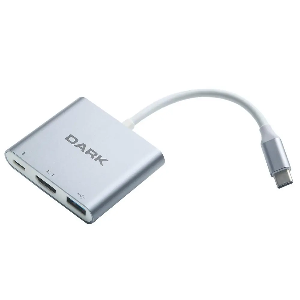 Dark DK-AC-U31X32 3in1 USB3.1 Type C Erkek-USB3.0-HDMI (4K UHD)-USB3.1 Type C Şarj 1