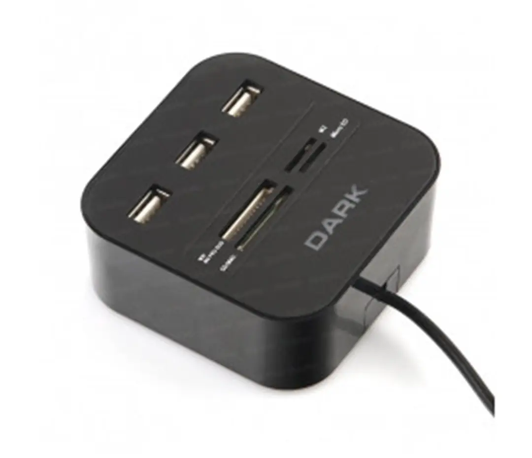 Dark UCR202 USB MicroSD-SD-MMC-M2-MS PRO DUO Kart Okuyuculu USB Çoklayıcı 1