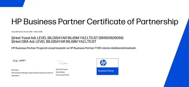 HP Business Partner belgesi