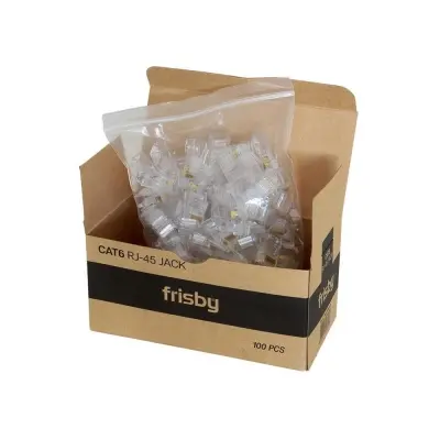 Frisby FNW-RJ4526N Cat5 100lü rj45 Konnektör Yeni Nesil Delikli 