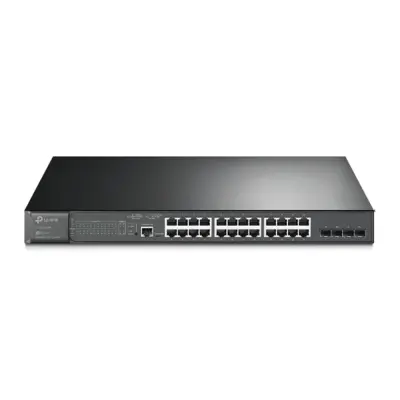 Omada Tp-Link TL-SG3428XMP 24 Port 10-100-1000 Poe+ Switch 4 Port 10GE SFP L2 Çelik Kasa Rack Mount