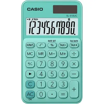 Casio SL-310UC-GN Cep Tipi 10 Hane Yeşil Hesap Makinesi