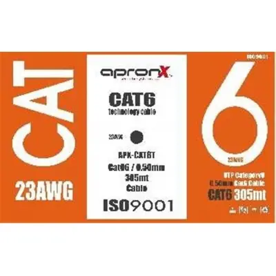 Apronx Cat6 23AWG 305Mt 0,50mm Turuncu Utp Kablo 