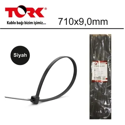 Tork TRK-710-9,0mm Beyaz 100lü Kablo Bağı