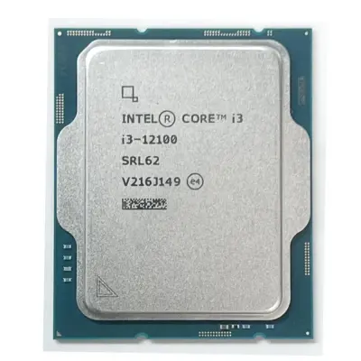 Intel Alder Lake Core i3 12100 TRAY 3.3Ghz 1700P 12Mb (60W) Uhd730 Kutusuz İşlemci