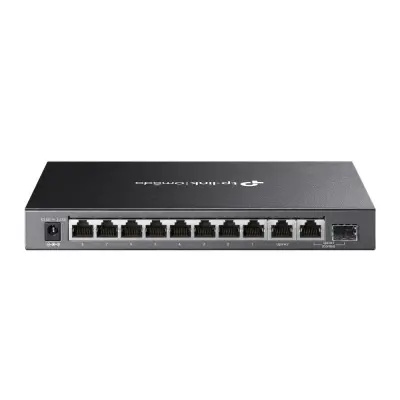 Omada Tp-Link DS110GMP 8 Port 10-100-1000 Poe+ Switch 1 Port SFP + 1 Port Uplink Çelik Kasa Rack 