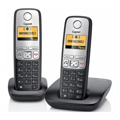 Gigaset A690 Duo 2 li Siyah Telsiz Dect Telefon 100 Rehber Handsfree Işıklı Ekran 