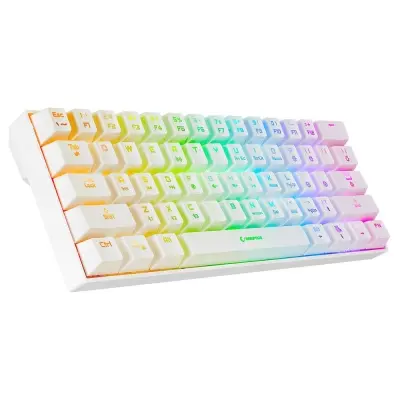 Rampage KB-RX63 B-ATOM Beyaz Bluetooth RGB Backlight Blue Switch Mekanik Q 63 Tuşlu Oyuncu Klavyesi