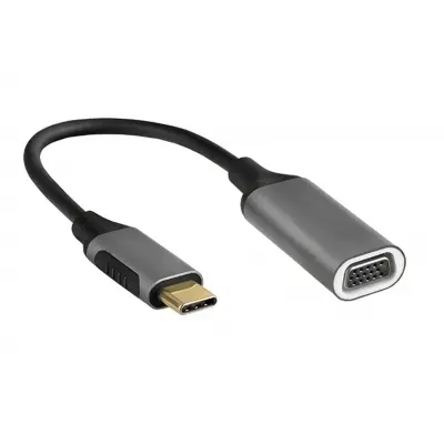 S-link SW-U514 Gri Metal Type-C to VGA Adaptör