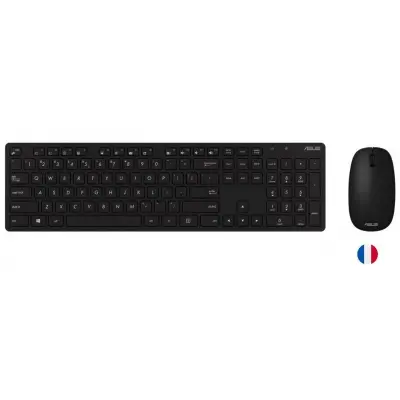 Asus W5000 Fransızca Kablsouz Klavye-Mouse Set Siyah (W5000-France-Syh)