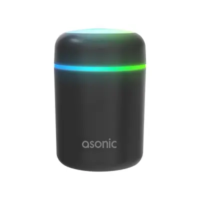 Asonic HN22 Matte Gri 2W 300ML kapasiteli 4 Saat Çalışabilir RGB Mini Oda Nemlendirici