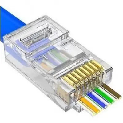 Apronx CAT6 RJ-45 Yeni Nesil Delikli 100 Paket Konnektör