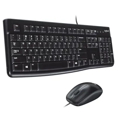 LOGITECH MK120 USB KABLOLU TAM BOYUTLU TÜRKÇE KLAVYE VE MOUSE SETİ SİYAH 920-002560