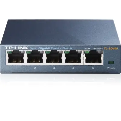 TP-LINK TL-SG105 5 PORT GIGABIT MASAÜSTÜ SWITCH (ÇELİK KASA)