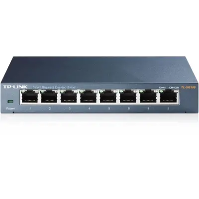 TP-LINK TL-SG108 8 PORT GIGABIT MASAÜSTÜ SWITCH (ÇELİK KASA)