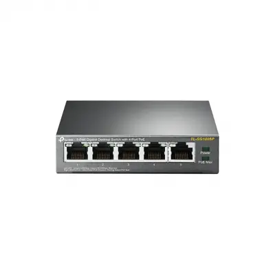 TP-LINK TL-SG1005P 5 PORT 10/100/1000Mbps GIGABIT MASAÜSTÜ SWITCH 4 PORT PoE