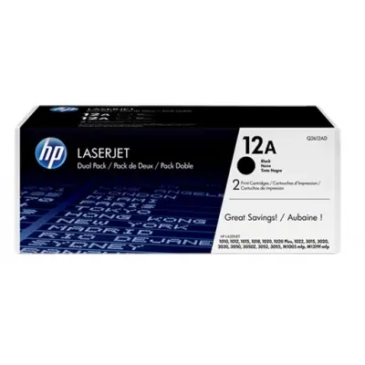 HP Q2612AF (12A) SIYAH 2 LI PAKET TONER 2.000 SAYFA