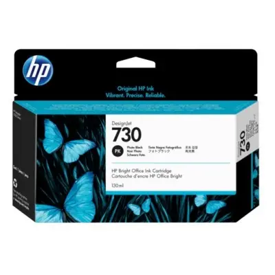 HP P2V67A (730) FOTOĞRAF SİYAHI 130 ML GENIS FORMAT MUREKKEP KARTUSU