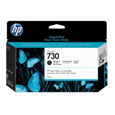 HP P2V65A (730) MAT SIYAH 130 ML GENIS FORMAT MUREKKEP KARTUSU