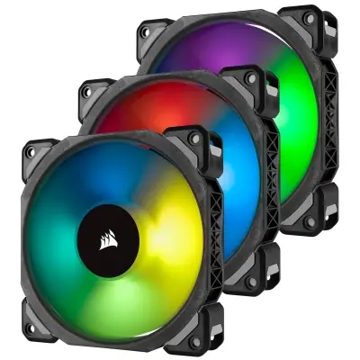 CORSAIR CO-9050076-WW ML120 PRO RGB 120MM MANYETIK LEVITASYON YUKSEK PERFORMANS PWM FAN LIGHTING NODE PRO KONTROLCU ILE BIRLIKTE 3 L