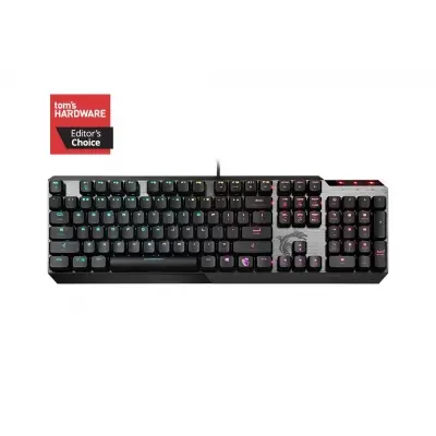 MSI GG VIGOR GK50 LOW PROFILE TR DUSUK PROFIL GERCEK MEKANIK KAILH SWITCH PER KEY RGB FIRCALANMIS METAL TUS YUZEYI TURKCE Q