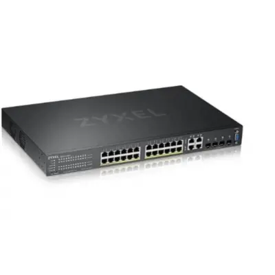 ZYXEL GS2220-28HP 24-PORT GBE L2 POE SWITCH WITH GBE UPLINK (1 YEAR NCC PRO PACK LICENSE BUNDLED)