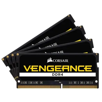 CORSAIR CMSX64GX4M4A2666C18 GB (4X16GB) DDR4 2666MHz CL18 VENGEANCE SIYAH NOTEBOOK SODIMM BELLEK