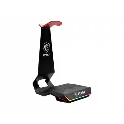 MSI GG HS01 HEADSET STAND + WIRELESS RGB CHARGER METAL KULAKLIK TUTUCU VE KABLOSUZ SARJ ALETI 15W HIZLI SARJ RGB GOSTERGE KAYMAZ TAB