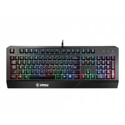 MSI GG VIGOR GK20 TR GAMING KEYBOARD RAINBOW ARKA AYDINLATMA ANTIGHOSTING MEMBRAN SIVI DOKULMESINE DAYANIKLI OYUNCU KLAVYESI TURKCE