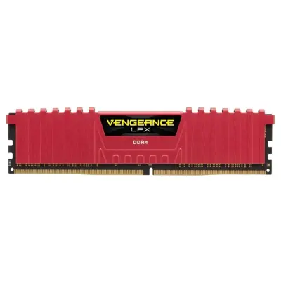 CORSAIR CMK8GX4M1A2666C16R 8GB (1X8GB) DDR4 2666MHz CL16 VENGEANCE LPX SOGUTUCULU DIMM BELLEK RED