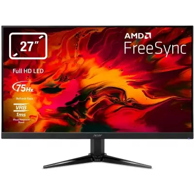 27 ACER NITRO QG271bii 1920x1080 LED 75Hz 1MS 2xHDMI 1xVGA FreeSync Zeroframe BLACK GAMING MONITOR