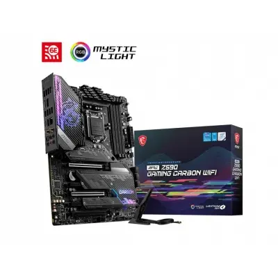 MSI MPG Z590 GAMING CARBON WIFI SOKET 1200 DDR4 5333 (OC) PCI-E Gen 4 ,M.2 USB3.2 1x 2.5G LAN Wi-Fi 6 ATX