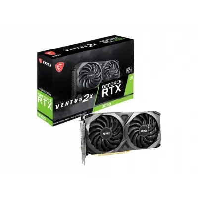 MSI VGA GEFORCE RTX 3060 VENTUS 2X 12G OC RTX3060 12GB GDDR6 192B DX12 PCIE 4.0 X16 (3XDP 1XHDMI)